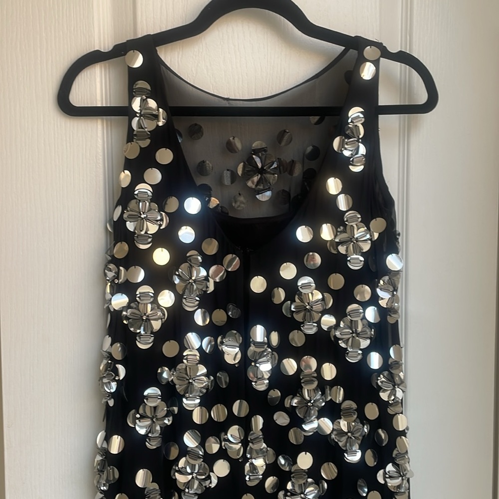 ✨ Party! Milly jeweled mini dress low back, boat neck 0 2 XS
